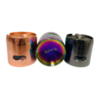 Metal Grinder 4 Parts - Spark Concaved w/See through Storage (10)