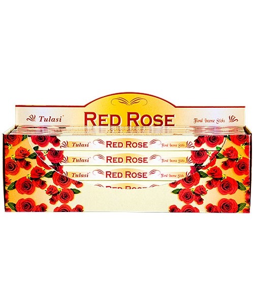 Incense - Tulasi Red Rose (Box of 120 Sticks)