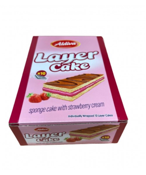 Aldiva Sponge Cake w/Strawberry Cream (12 x 10 x 25 g) (PSH05/01)