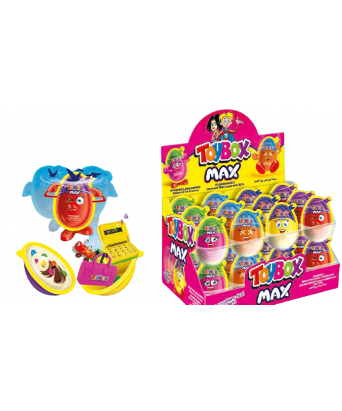 TOYBOX Max Egg For GIRLS (Toy, Dragee, Cocoa and Milk Cream) (24 x 20 g) (PSH14/04)