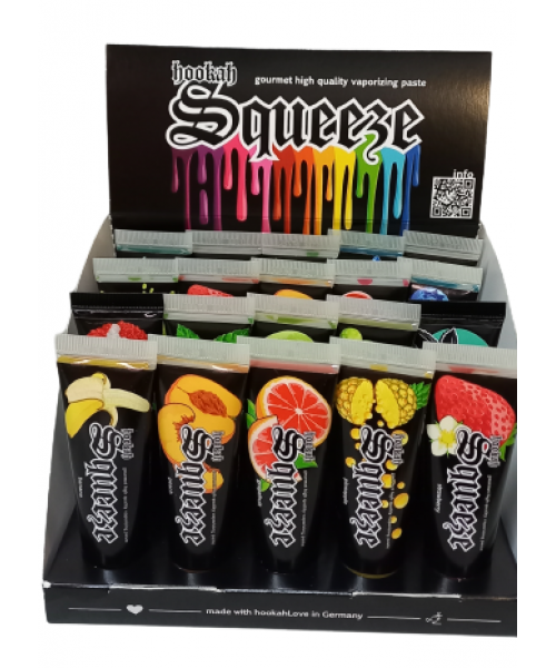 Hookah Squeeze Paste Display of 20 (Empty)