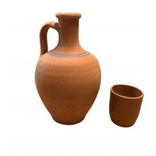 Clay Jug w/Clay Cup - (PSH01/30)