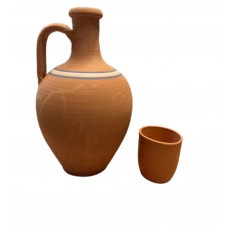 Clay Jug w/Clay Cup - (PSH01/32)