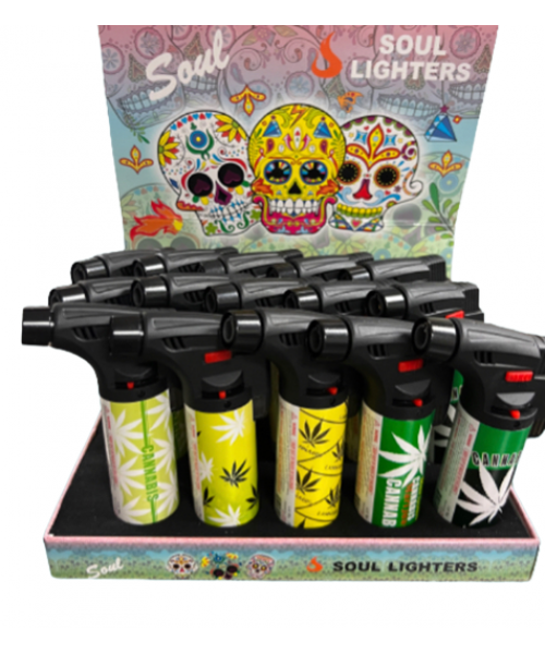 Soul Torch Lighter (15/Display) - Marijuana 4