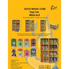 Magic Cube MEGA JET II - Four Position Display - Rubberized Assorted UV Print Graphics Torch Lighters (48 Pieces)