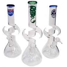 Water Pipe - 12" Clear Zong Assorted