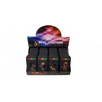 3" Mini Double Torch Lighter - Rasta (20/Display)