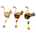 Fancy Swan Shaped 6 Tea Spoons and Stand Set - Assorted Colors