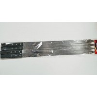Stainless Steel BBQ Skewers w/Wood Handle (60x2.3) (Set of 4 )
