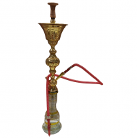 34'' Yahya Ice Chamber Hookah - Gold (#6)