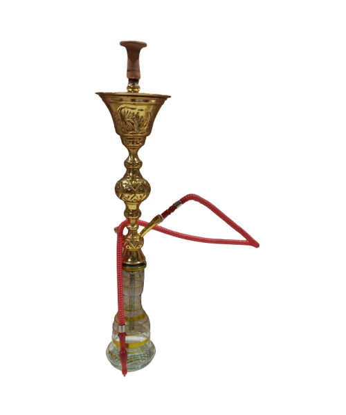 34'' Yahya Ice Chamber Hookah - Gold (#6)