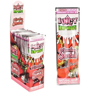 Hemp Wrap - Juicy Jay's - Strawberry Sherbert (25 Packs)