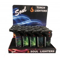 Soul Torch Lighter (15/Display) - Marijuana 3