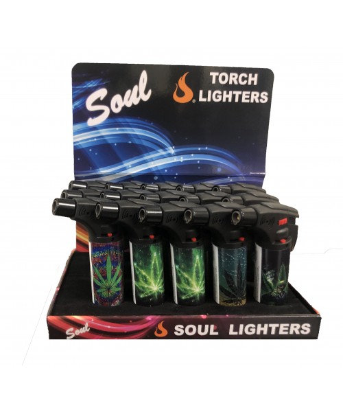 Soul Torch Lighter (15/Display) - Marijuana 3