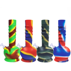 Water Pipe - 12" Silicone Water Pipe with Bubble Base