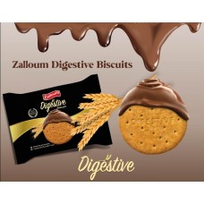 Zalloum Digestive Choclolate Wheat Biscuits Partially Coated w/Chocolate Cream (24 x 20 g) (12)