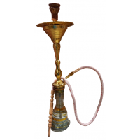 30'' Yahya Hookah - Pear w/Ice Chamber - Gold (#12)