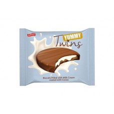 Zalloum Twins Yummy Biscuit w/ Milk Cream Coated w/ Cocoa (24 x 24 g) (6)