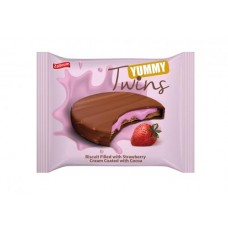 Zalloum Twins Yummy Biscuit w/ Strawberry Cream Coated w/ Cocoa (24 x 24 g) (6)
