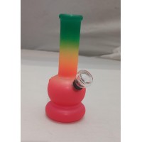 Water Pipe - 6'' Frosted Rasta