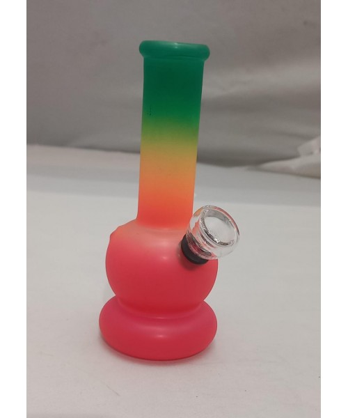 Water Pipe - 6'' Frosted Rasta