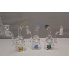 Water Pipe - 6" Dual Herb/Oil Shower Style 7