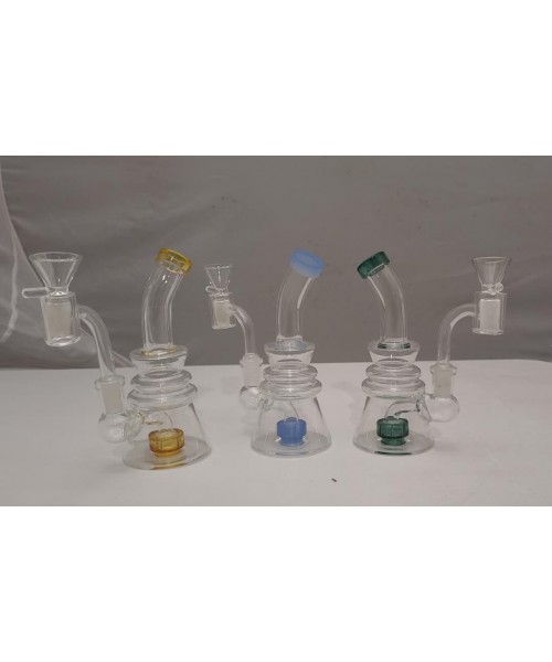 Water Pipe - 6" Dual Herb/Oil Shower Style 7