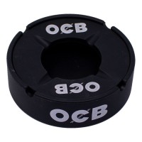 OCB Black Silicone Round Ashtray (4" Diameter)
