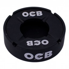 OCB Black Silicone Round Ashtray (4" Diameter)