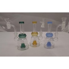 Water Pipe - 6" Dual Herb/Oil Shower Style 3