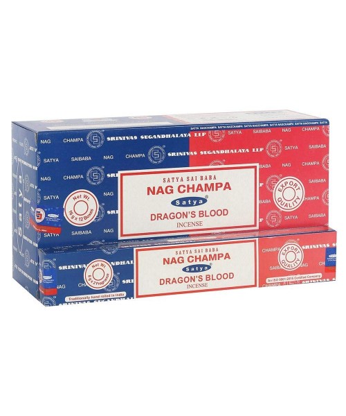 Incense - Satya Combo Pack Nag Champa & Dragon's Blood 16g (Box of 12)