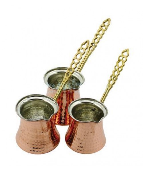 3 Piece Copper Coffee Warmer Set
