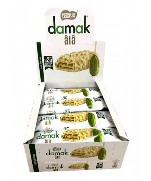 Nestle Damak ALA WHITE Chocolate Bar w/Pistachio (12 x 30 g) Nestle Damak ALA WHITE Chocolate Bar w/Pistachio (12 x 30 g)