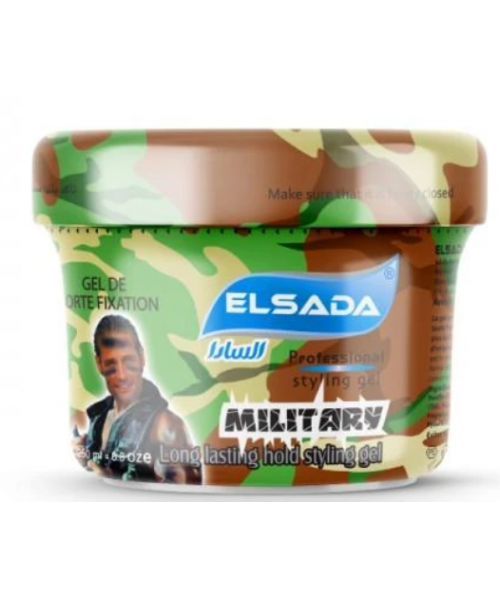 ELSADA Professional Hair Styling Gel - Military (12 x 250 ml)