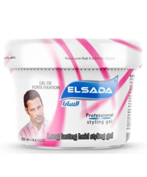 ELSADA Professional Hair Styling Gel - Pink (12 x 250 ml)