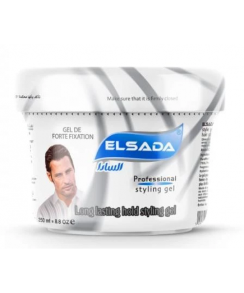ELSADA Professional Hair Styling Gel - Silver (12 x 250 ml)