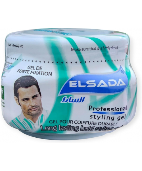 ELSADA Professional Hair Styling Gel - Green (12 x 500 ml)