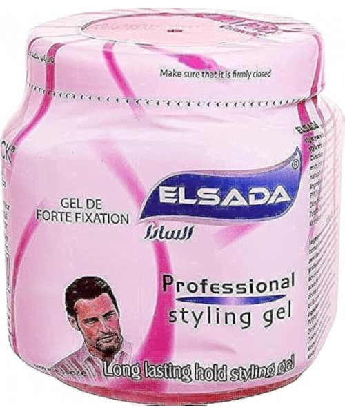 ELSADA Professional Hair Styling Gel - Pink (12 x 500 ml)