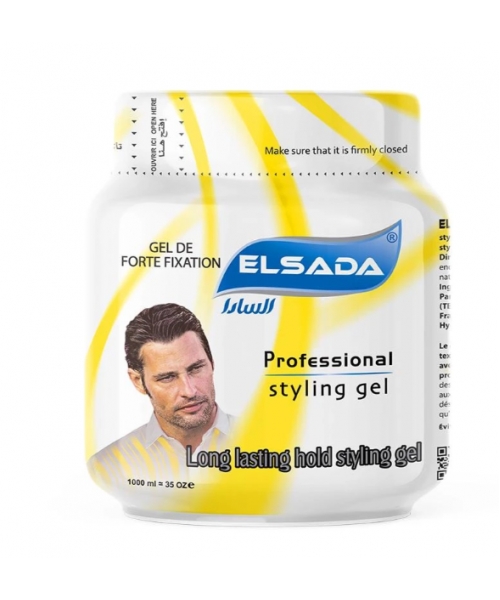 ELSADA Professional Hair Styling Gel - Yellow (12 x 500 ml)