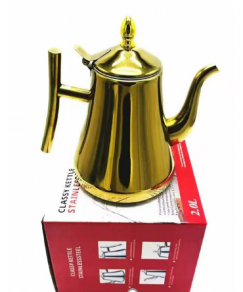 2 L Stainless Steel Tea Kettle - Gold (36) 2 L Stainless Steel Tea Kettle - Gold (36)