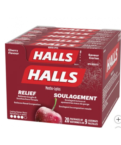 Halls Relief - Cherry (20 x 34 g) Halls Relief - Cherry (20 x 34 g)