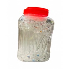 6" Clear Oil Pipe (50 pcs/Jar)