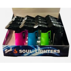 3" Mini Soul Torch Lighters - Rubber (Display of 16)