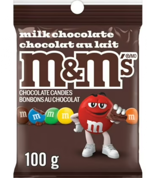 M&M'S Milk Chocolate Candies (12 x 100 g) (BROWN)