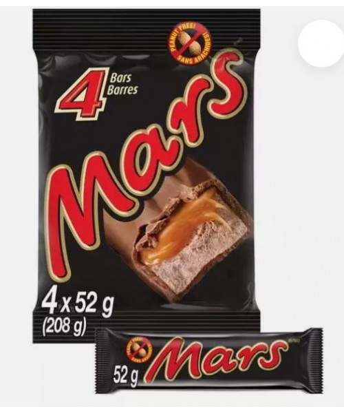 Mars Chocolate (4 Bars x 52 g)
