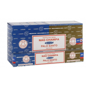 Incense - Satya Combo Pack Nag Champa & Palo Santo 16g (Box of 12)