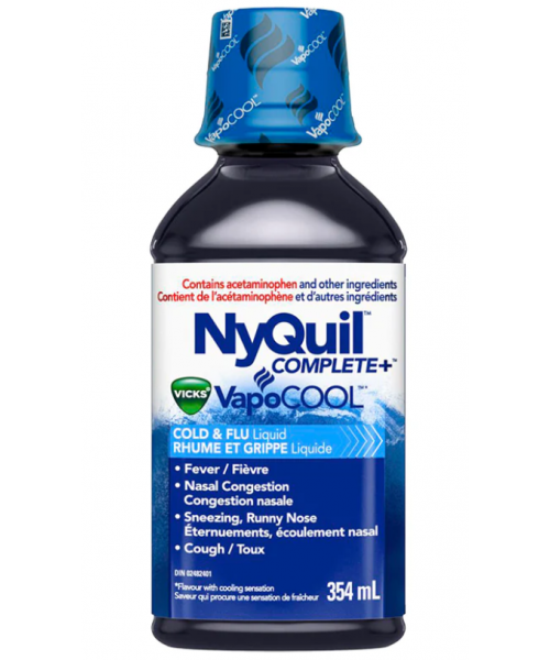NyQuil Cold & Flu Relief Liquid 354 ml - Complete+ VapoCOOL NyQuil Cold & Flu Relief Liquid 354 ml - Complete+ VapoCOOL