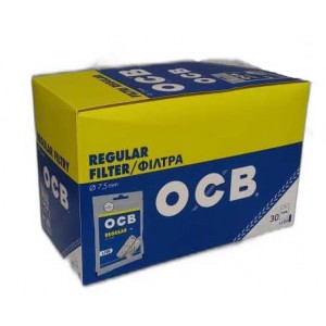 OCB Filters Regular Tips (30 Bags x 100 Units)