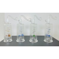 Water Pipe - 6" Spiral Oil w/Percolator & Glowing Light (SGP-003)