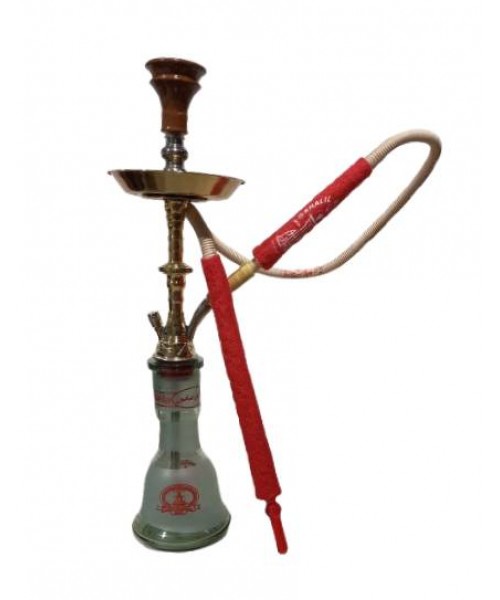 Khalil Ma'moon Hookah - 27" Single Candle Stick Gold (Saudi)